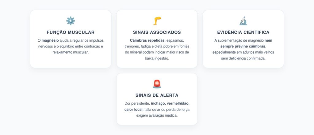 Câimbras Noturnas em Uma Perna Só: Quando o Magnésio Pode Estar Envolvido
