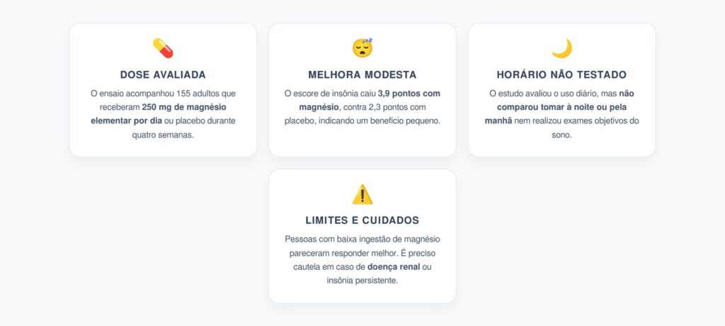 Magnésio para Dormir: Estudo Mostra Benefício Modesto nos Sintomas de Insônia