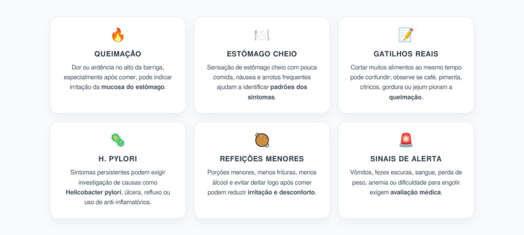 Gastrite: O Que Observar Quando Há Queimação e Estômago Cheio