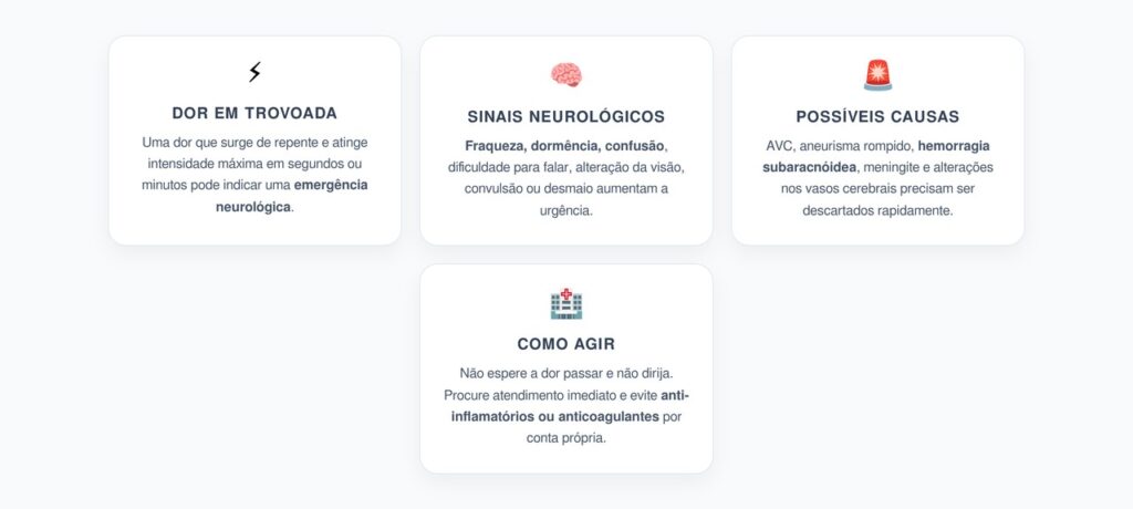 Dor de Cabeça Súbita e Explosiva: Sinais para Procurar Socorro Imediato