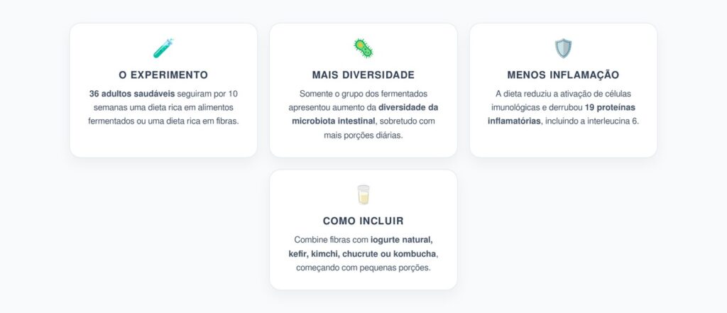 Alimentos Fermentados: Mais Diversidade Intestinal e Menos Inflamação