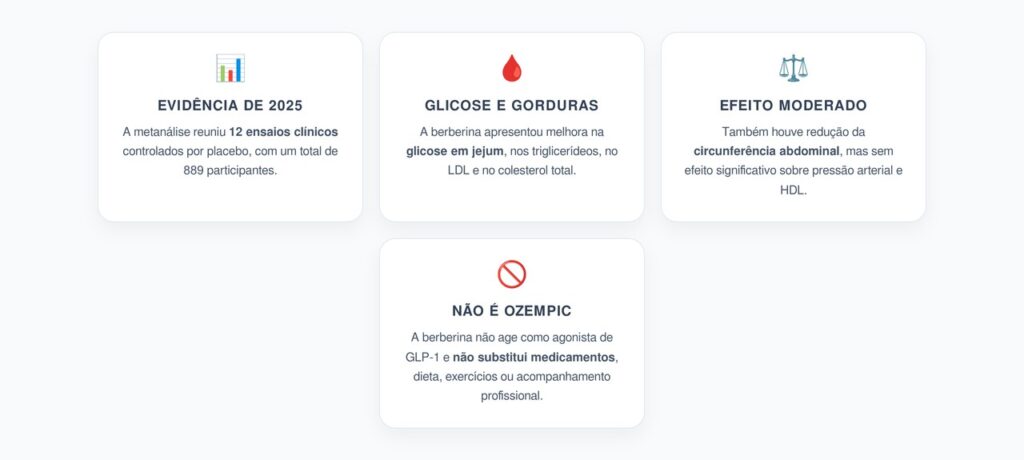 Berberina em 2025: Efeitos na Glicose, Colesterol e Síndrome Metabólica