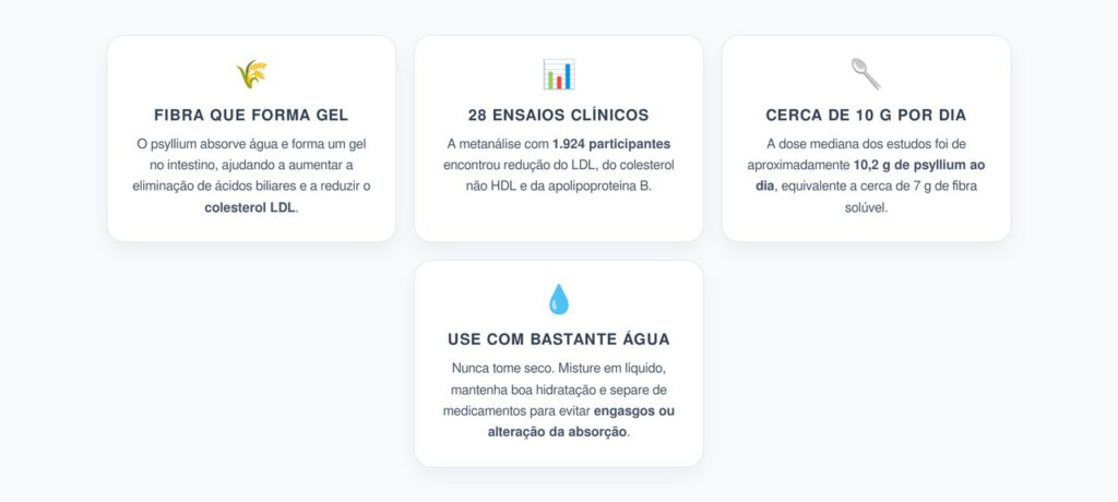 Psyllium e Colesterol: A Fibra Solúvel que Ajuda a Reduzir o LDL