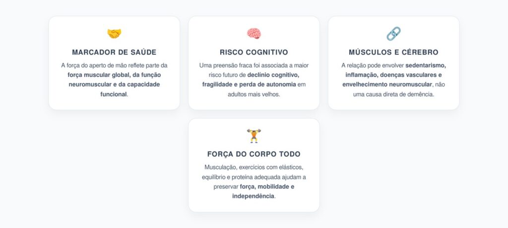Força do Aperto de Mão: O Sinal Simples Ligado ao Risco de Declínio Cognitivo