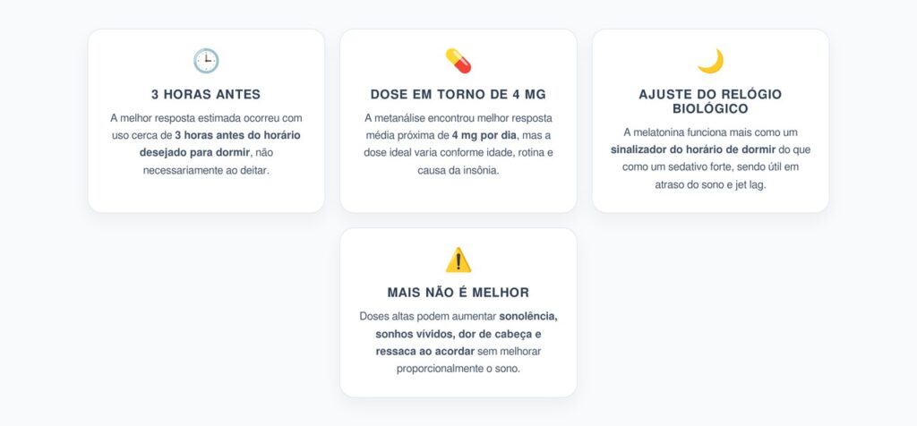 Melatonina para Dormir: Dose e Horário Certos Podem Mudar o Efeito