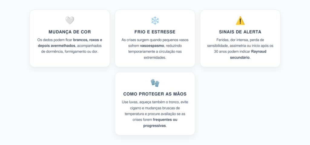 Fenômeno de Raynaud: Quando Dedos Brancos e Roxos no Frio Pedem Atenção