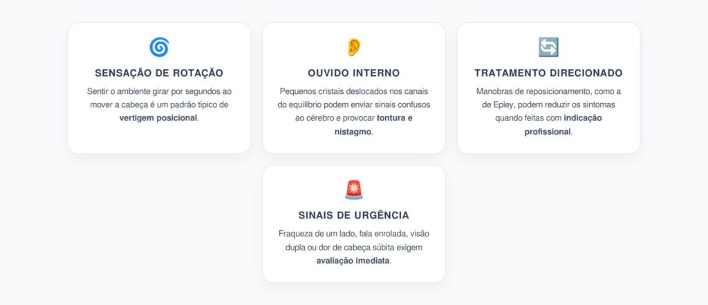 Tontura ao Virar a Cabeça: Sinais de Desequilíbrio no Ouvido Interno