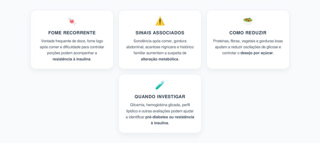 Vontade Constante de Comer Doce: Sinais de Resistência à Insulina