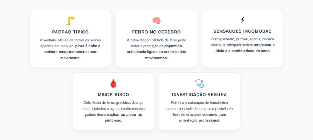 Pernas Inquietas à Noite: Quando a Falta de Ferro Pode Estar por Trás