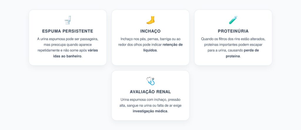 Urina Espumosa e Inchaço: Sinais de Perda de Proteína pelos Rins
