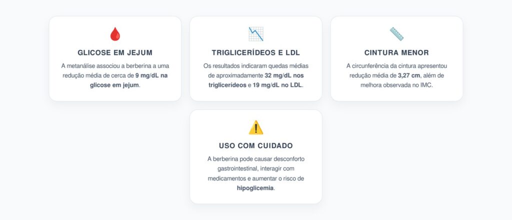 Berberina para Glicose e Colesterol: O que a Metanálise de 2025 Encontrou