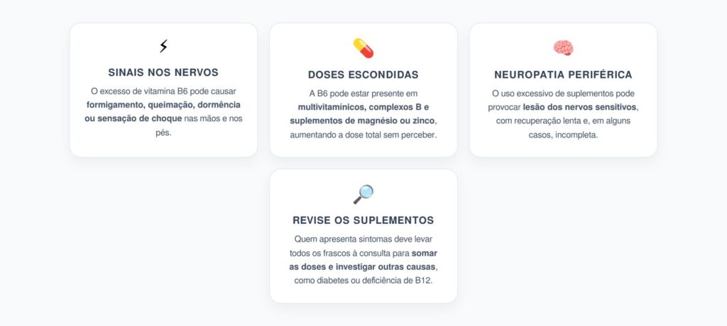 Excesso de Vitamina B6: O Suplemento que Pode Causar Formigamento e Dormência