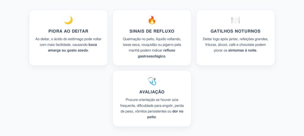 Boca Amarga ao Deitar ou Acordar: Sinais de Refluxo Noturno