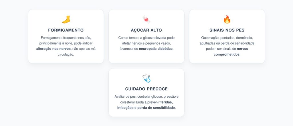 Formigamento nos Pés Pode Ser Sinal de Nervos Afetados pelo Açúcar