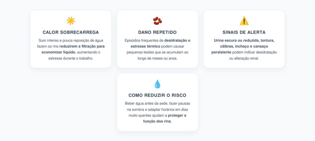 Calor Extremo e Desidratação Podem Causar Doença Renal em Trabalhadores