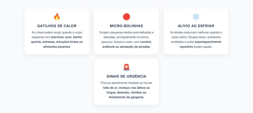 Urticária Colinérgica: Bolinhas que Coçam com Calor, Suor e Emoções