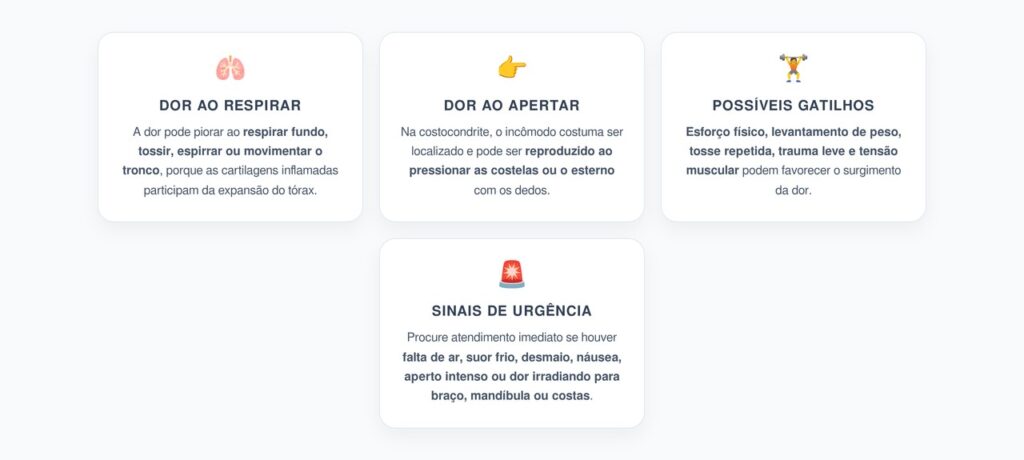 Costocondrite: Dor no Peito ao Respirar, Tossir ou Apertar as Costelas