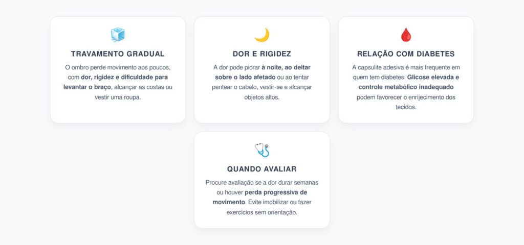 Ombro Congelado e Diabetes: Rigidez, Dor e Perda de Movimento
