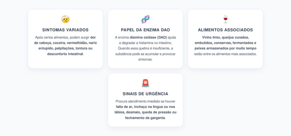 Intolerância à Histamina: Sintomas Após Vinho, Queijos e Embutidos