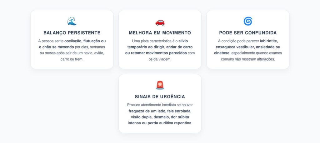 Síndrome do Desembarque: Sensação de Balanço Persistente Após Viagens