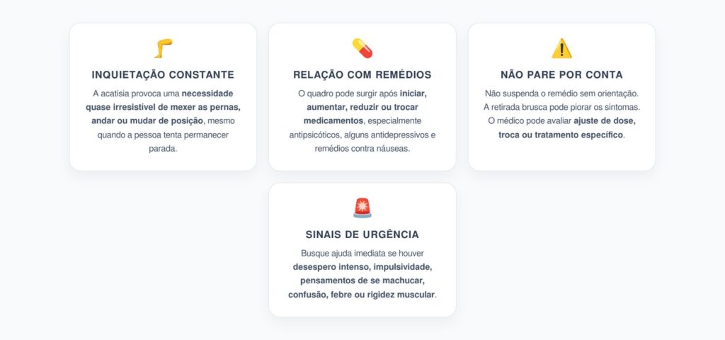 Acatisia: Inquietação Intensa nas Pernas que Pode Estar Ligada a Remédios