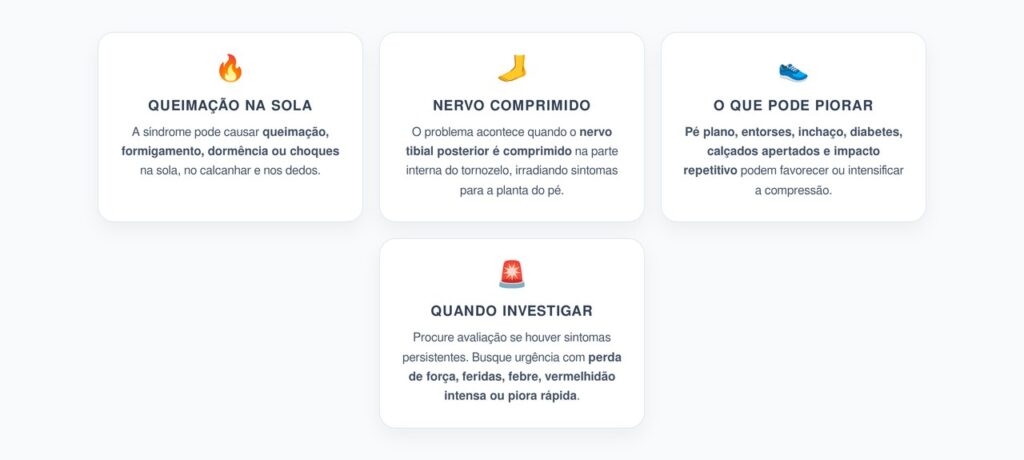 Síndrome do Túnel do Tarso: Queimação, Formigamento e Choques na Sola do Pé