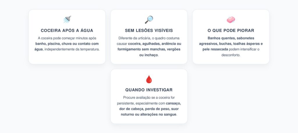 Prurido Aquagênico: Coceira Intensa Após o Banho sem Manchas na Pele