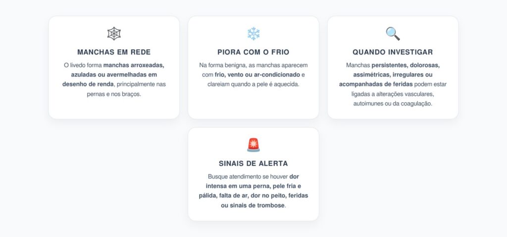 Livedo Reticular: Manchas Roxas em Rede que Aparecem no Frio