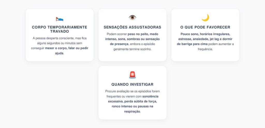 Paralisia do Sono: Corpo Travado ao Acordar, Pressão no Peito e Alucinações