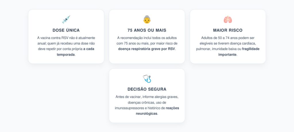 Vacina contra RSV: Dose Única para Adultos de Maior Risco