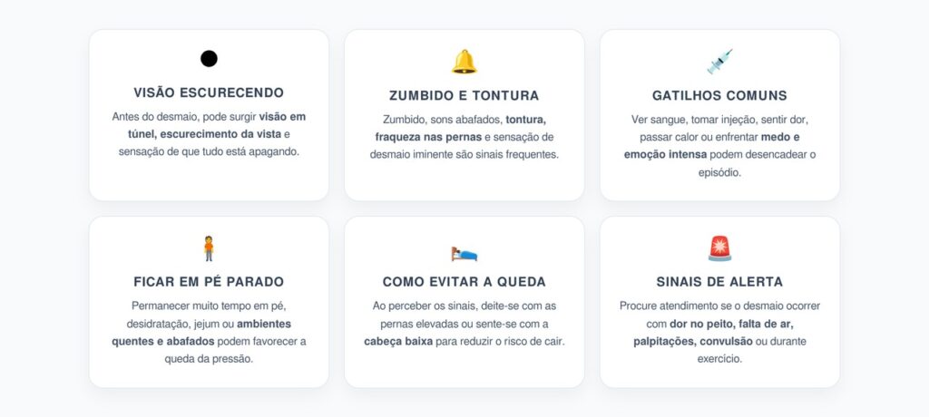 Síncope Vasovagal: Sinais Antes do Desmaio e Gatilhos Comuns