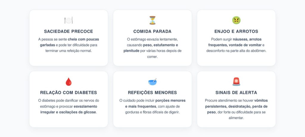 Gastroparesia: Sinais de que o Estômago Está Esvaziando Devagar