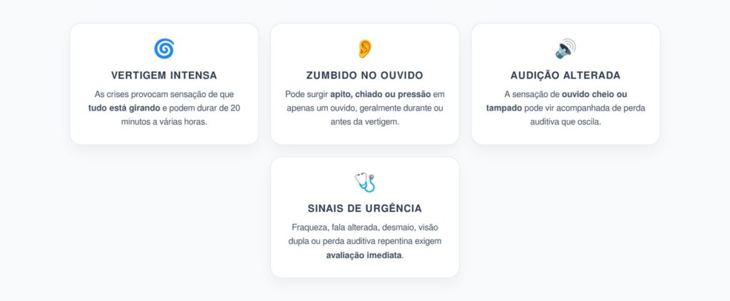 Doença de Ménière: Vertigem, Zumbido e Sensação de Ouvido Cheio