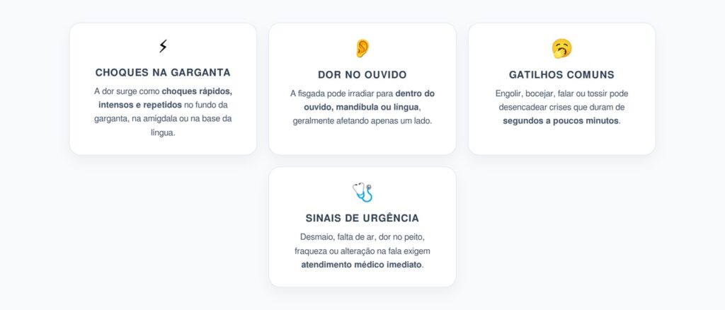 Neuralgia do Glossofaríngeo: Choques na Garganta e no Ouvido ao Engolir