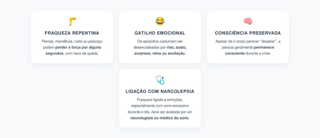 Cataplexia: Fraqueza Súbita ao Rir ou se Assustar sem Perder a Consciência