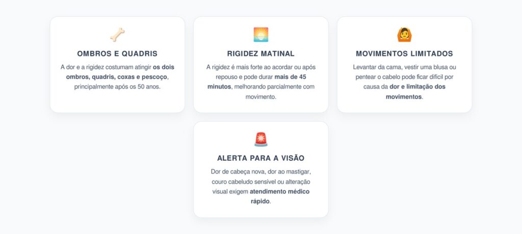 Polimialgia Reumática: Rigidez Matinal Intensa nos Ombros e Quadris Após os 60