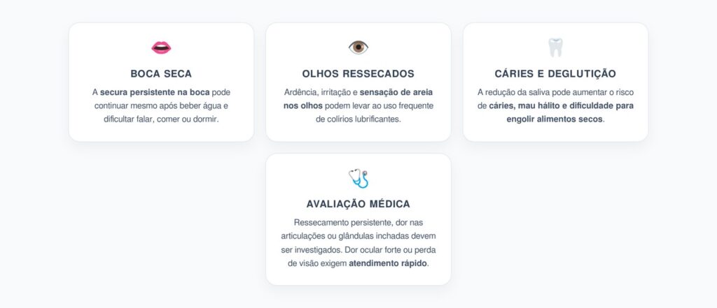 Síndrome de Sjögren: Boca Seca, Olhos Irritados e Aumento de Cáries
