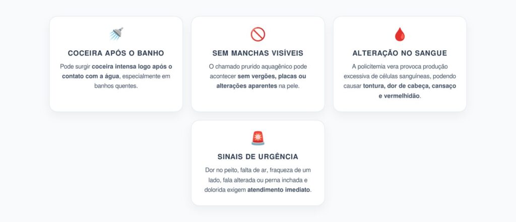 Policitemia Vera: Coceira Intensa Após o Banho sem Manchas na Pele