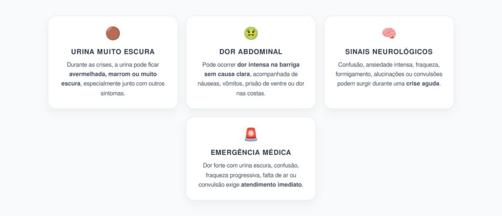Porfiria: Urina Escura, Dor Abdominal Intensa e Confusão Mental