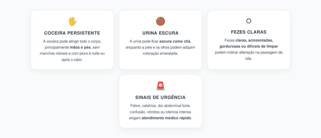 Colangite Biliar: Coceira Persistente, Urina Escura e Fezes Claras