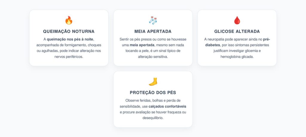 Neuropatia Periférica: Queimação, Formigamento e Sensação de Meia Apertada nos Pés