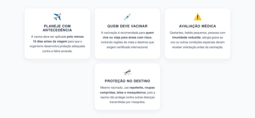 Vacina Contra Febre Amarela: O Que Fazer Antes de Viajar para Áreas de Risco