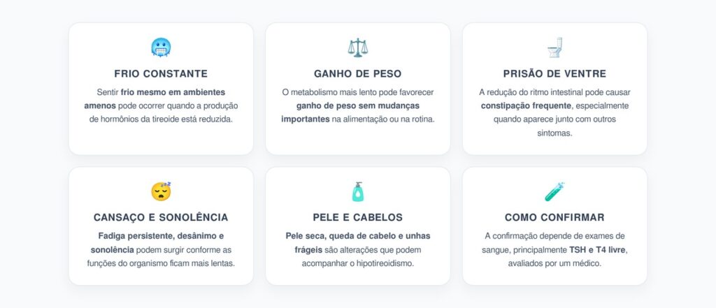 Hipotireoidismo: 6 Sinais de que a Tireoide Pode Estar Lenta