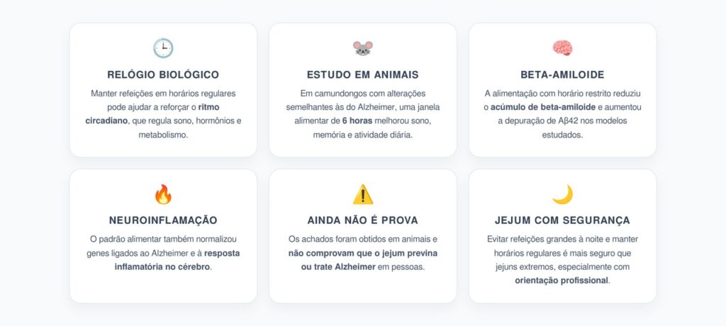 Jejum Noturno e Alzheimer: 6 Descobertas Sobre o Relógio Biológico