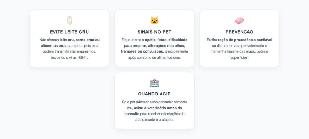 Leite Cru para Pets e Gripe Aviária: Hábitos que Podem Aumentar o Risco de Infecção