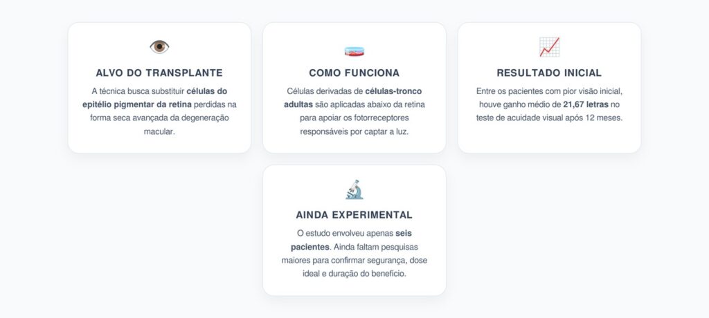 Transplante de Células na Retina: Avanço que Pode Recuperar a Visão na Degeneração Macular