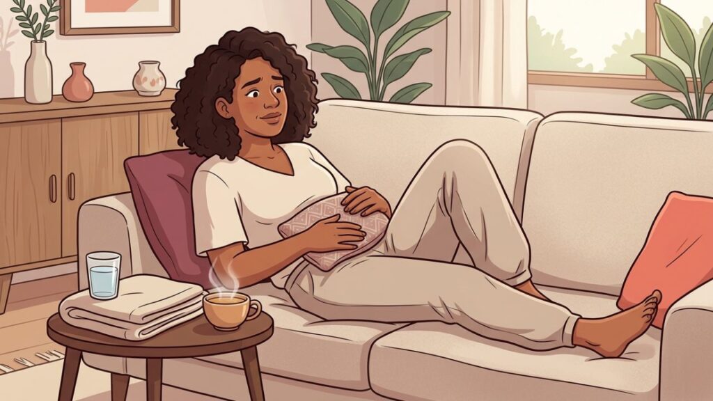 Movimento leve e gengibre podem complementar o alívio da cólica menstrual.