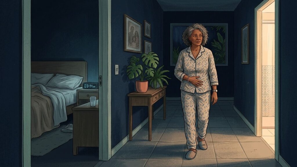 A noctúria interrompe o sono e merece investigação quando se torna recorrente.