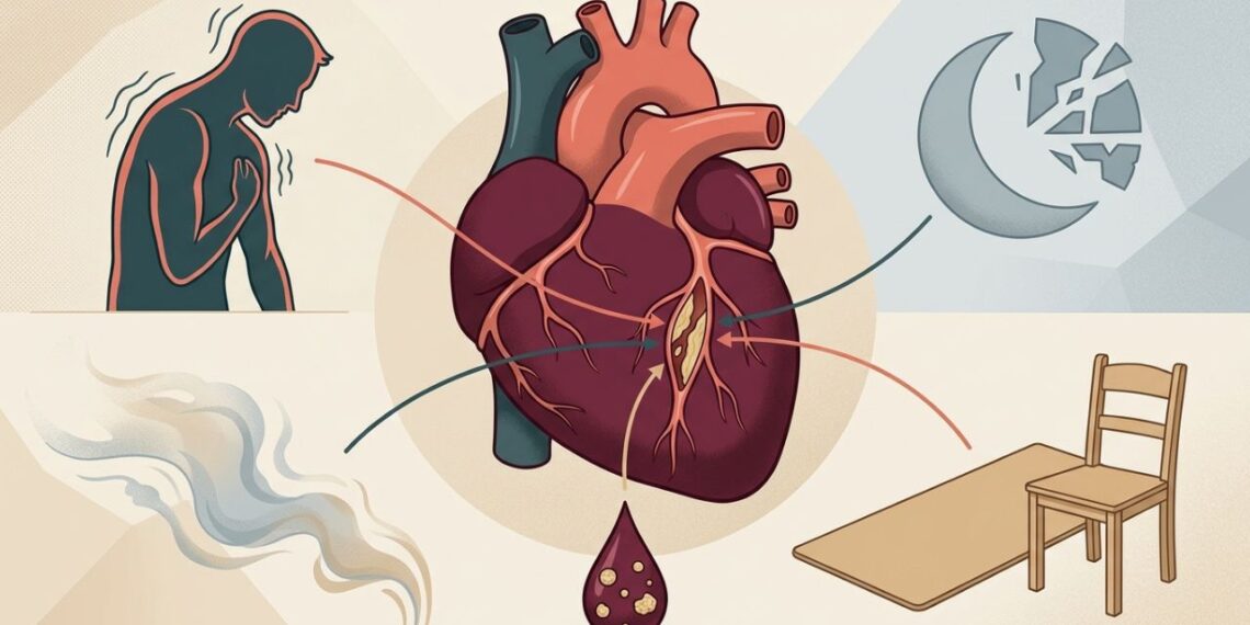 Os 5 principais fatores de risco para infarto que muita gente ignora no dia a dia