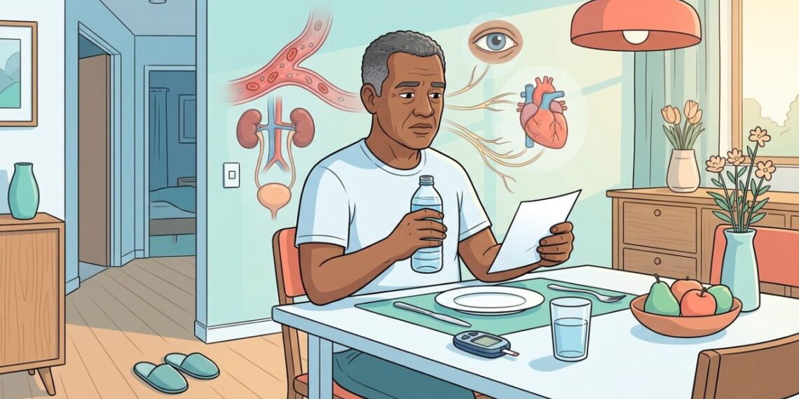 Sentir sede excessiva e ir ao banheiro várias vezes à noite com frequência pode ser um dos primeiros sinais de diabetes tipo 2
